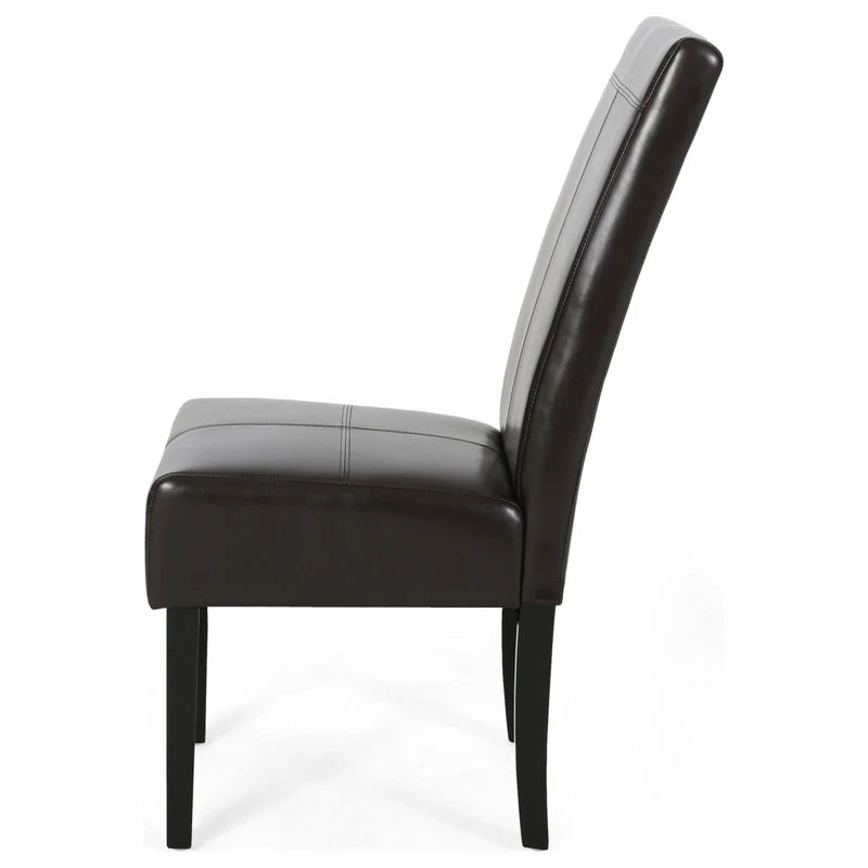 Deals ✔️ GDFStudio GDF Studio Percival T-stitched Chocolate Brown Leather Dining Chairs, Brown, Set ✨ 9 Deals ✔️ GDFStudio GDF Studio Percival T-stitched Chocolate Brown Leather Dining Chairs, Brown, Set ✨ - Image 9