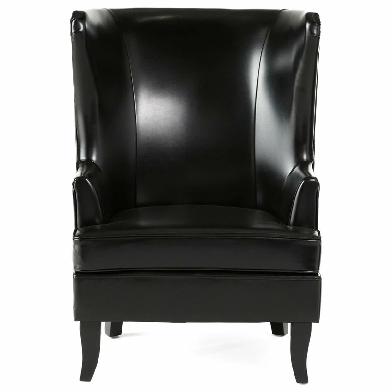 Best Sale 🎉 GDFStudio GDF Studio Jameson Tall Wingback Leather Club Chair, Black 😉 1 Best Sale 🎉 GDFStudio GDF Studio Jameson Tall Wingback Leather Club Chair, Black 😉