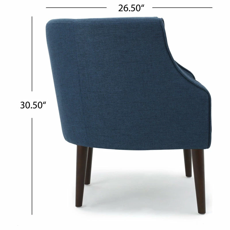 Brand new 💯 GDFStudio GDF Studio Davidson Tub Design Upholstered Accent Chair, Navy Blue 🤩 4 Brand new 💯 GDFStudio GDF Studio Davidson Tub Design Upholstered Accent Chair, Navy Blue 🤩 - Image 4