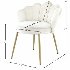 Promo 😉 MOD The Perla Dining Chair, Cream, Velvet, Set Of 2 😀 -Living Room Furniture Shop 9bd13d8302741730 0722 w800 h800 b1 p0