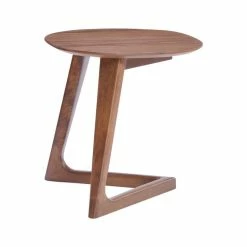 Best Pirce ๐คฉ Limari Home Jett V-Shaped Base Mid-Century Wood Veneer End Table In Walnut ๐