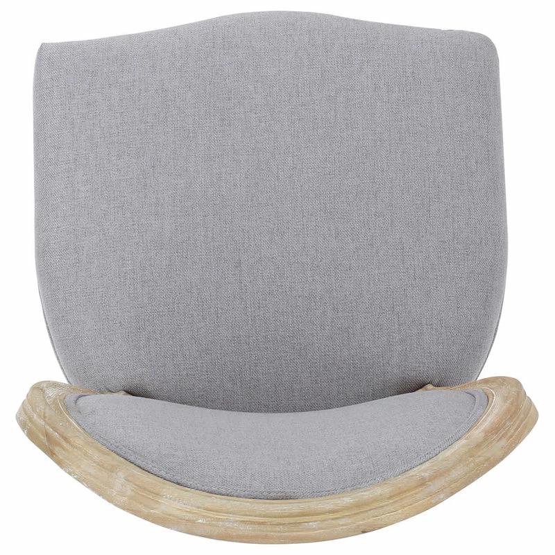 Outlet 👍 GDFStudio Jerome French Country Dining Chairs, Set Of 4, Light Gray/Natural, Fabric, Rubberwood 🎁 5 Outlet 👍 GDFStudio Jerome French Country Dining Chairs, Set Of 4, Light Gray/Natural, Fabric, Rubberwood 🎁 - Image 5