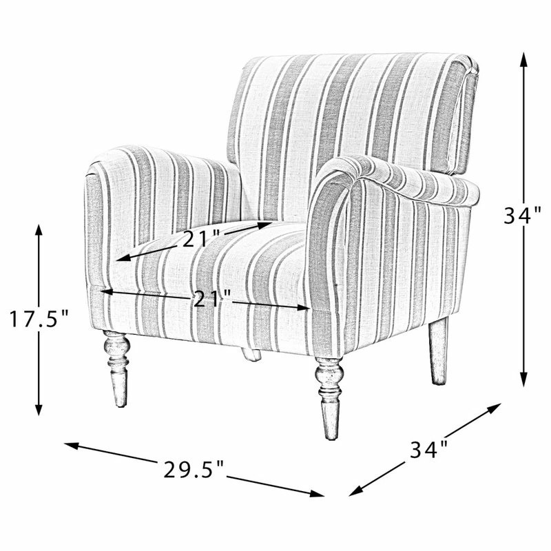 Coupon ๐งจ Karat Home Stripe Armchair Set Of 2, Tan ๐ 10 Coupon ๐งจ Karat Home Stripe Armchair Set Of 2, Tan ๐ - Image 10