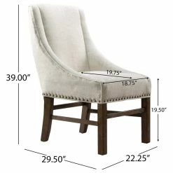 Deals 💯 GDFStudio GDF Studio Claudia Contemporary Upholstered Dining Chairs, Set Of 2, Natural/Bro 😀 -Living Room Furniture Shop a781ebe301cebe05 9242 w800 h800 b1 p0