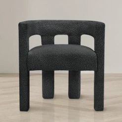 Cheap 🔔 MOD The Camille Dining Chair, Bouclé Fabric, Black ✔️ -Living Room Furniture Shop a9710746039b8b98 5595 w800 h800 b0 p0