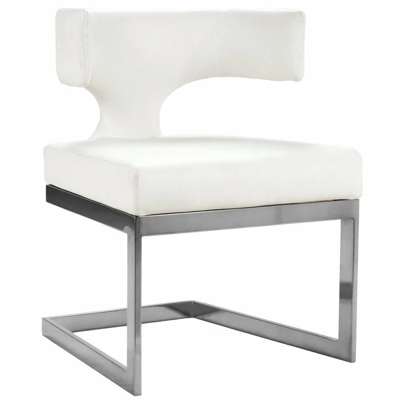 Coupon 🤩 MOD The Eve Dining Chair, White And Chrome, Faux Leather And Metal 😀 1 Coupon 🤩 MOD The Eve Dining Chair, White And Chrome, Faux Leather And Metal 😀