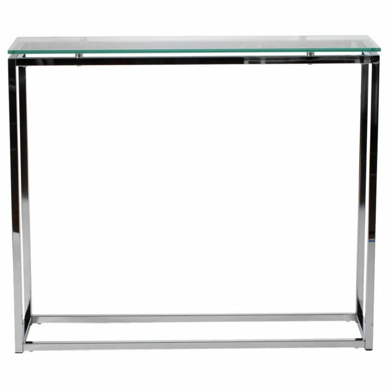 Promo ⌛ Euro Style Sandor Console Table, Clear Glass/Chrome 🛒 1 Promo ⌛ Euro Style Sandor Console Table, Clear Glass/Chrome 🛒