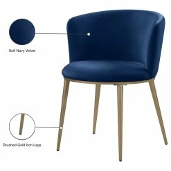Discount 👏 MOD The Almar Dining Chair, Navy And Brushed Gold, Velvet And Iron, Set Of 2 🌟 -Living Room Furniture Shop afd162980274145a 1268 w800 h800 b1 p0