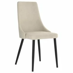 New ๐ฅ MOD The Lofton Dining Chair, Beige, Fabric, Set Of 2 โค๏ธ