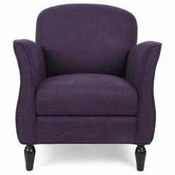 New ๐ฅฐ GDFStudio GDF Studio Crew Traditional Tweed Armchair, Purple Tweed/Dark Brown ๐