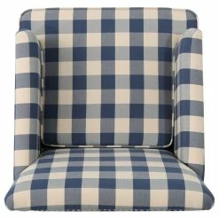 Coupon 🥰 GDFStudio GDF Studio Eve Tufted Fabric Club Chair, Blue Checkerboard/Dark Brown ✔️ -Living Room Furniture Shop b311f41301b70a7e 1202 w800 h800 b1 p0