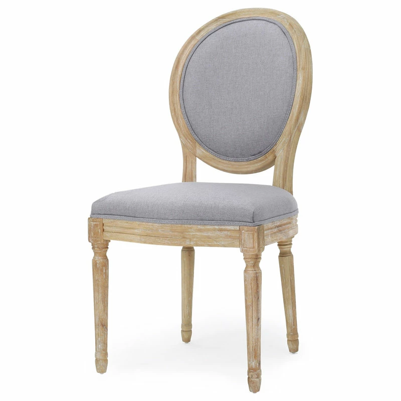 Outlet 👍 GDFStudio Jerome French Country Dining Chairs, Set Of 4, Light Gray/Natural, Fabric, Rubberwood 🎁 10 Outlet 👍 GDFStudio Jerome French Country Dining Chairs, Set Of 4, Light Gray/Natural, Fabric, Rubberwood 🎁 - Image 10