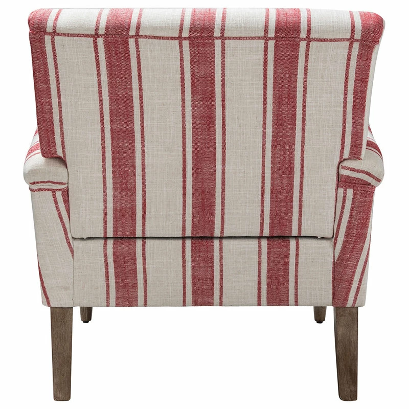 Hot Sale 🛒 Karat Home Stripe Armchair Set Of 2, Red 🎉 5 Hot Sale 🛒 Karat Home Stripe Armchair Set Of 2, Red 🎉 - Image 5