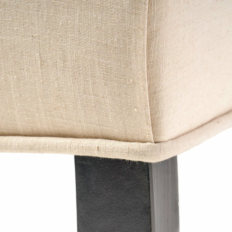 Best Pirce 🤩 GDFStudio GDF Studio Clark Indoor Tufted Fabric Dining Chairs, Set Of 2, Natural Linen 🎉 7 Best Pirce 🤩 GDFStudio GDF Studio Clark Indoor Tufted Fabric Dining Chairs, Set Of 2, Natural Linen 🎉 - Image 7