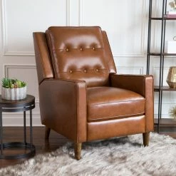 Cheap ⌛ Abbyson Living Hammond Mid-Century Leather Pushback Recliner, Camel 🎉 -Living Room Furniture Shop b6a18e070fad9aab 3238 w800 h800 b0 p0