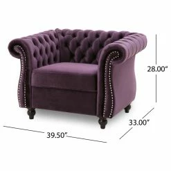 Wholesale 🛒 GDFStudio Leila Chesterfield Velvet Club Chair, Blackberry, Dark Brown ❤️ -Living Room Furniture Shop b6d1e2c201d7a8a2 3596 w800 h800 b1 p0