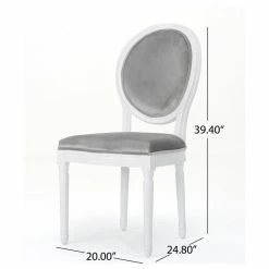 Promo 🔥 GDFStudio GDF Studio Phinnaeus Contemporary Velvet Dining Chairs (Set Of 2), Horizon Gray/ 🔥 -Living Room Furniture Shop b861c7a202398654 7457 w800 h800 b1 p0