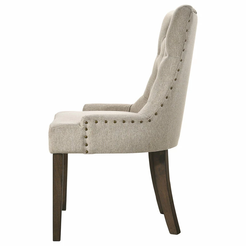 Budget 🛒 Acme Furniture Farren Side Chair, Beige Fabric And Espresso Finish ✔️ 4 Budget 🛒 Acme Furniture Farren Side Chair, Beige Fabric And Espresso Finish ✔️ - Image 4