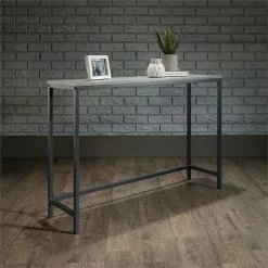Flash Sale 😉 Sauder North Avenue Narrow Metal Frame Console Table In Faux Concrete/Black 🔥 -Living Room Furniture Shop b961bc090e387f0e 3745 w800 h800 b0 p0