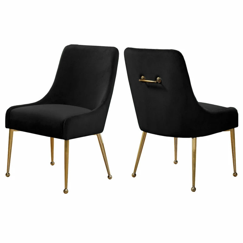 Cheap 𧨠MOD The Cue Dining Chair, Black And Gold, Velvet, Set Of 2 β 1 Cheap 𧨠MOD The Cue Dining Chair, Black And Gold, Velvet, Set Of 2 β