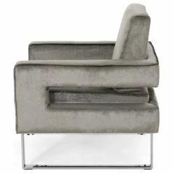 Cheapest 🎉 GDFStudio Kerman Modern Glam Velvet Club Chair, Gray/Silver ⭐ -Living Room Furniture Shop bc614d980f906bbb 8681 w800 h800 b1 p0