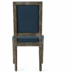 Brand new ✔️ GDFStudio GDF Studio Margaret Traditional Fabric Dining Chairs, Set Of 2, Navy Blue ✔️ -Living Room Furniture Shop bc8128a301e6521a 4582 w800 h800 b1 p0