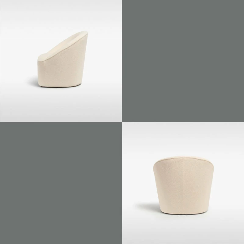 Budget 👍 ELuxury Barrel Swivel Chairs, Cream Boucle 🎉 6 Budget 👍 ELuxury Barrel Swivel Chairs, Cream Boucle 🎉 - Image 6