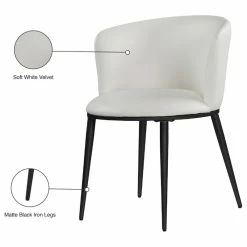 Wholesale 👍 Meridian Furniture Skylar Dining Chair, Set Of 2, White Faux Leather, Matte Black Iron Legs 🧨 -Living Room Furniture Shop bea12ffe027417ba 3373 w800 h800 b1 p0