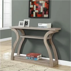 Best Pirce ๐ Monarch 47" Three Tier Hall Console Accent Table In Dark Taupe ๐ฏ