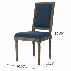 Brand new ✔️ GDFStudio GDF Studio Margaret Traditional Fabric Dining Chairs, Set Of 2, Navy Blue ✔️ -Living Room Furniture Shop bf9143b001e65212 4582 w800 h800 b1 p0