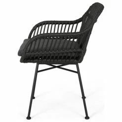 Discount 😍 GDFStudio Rodney Indoor Woven Faux Rattan Chairs With Cushions, Set Of 2, Gray, Dark Gray 🎁 -Living Room Furniture Shop c081c1c00f931e27 2048 w800 h800 b1 p0