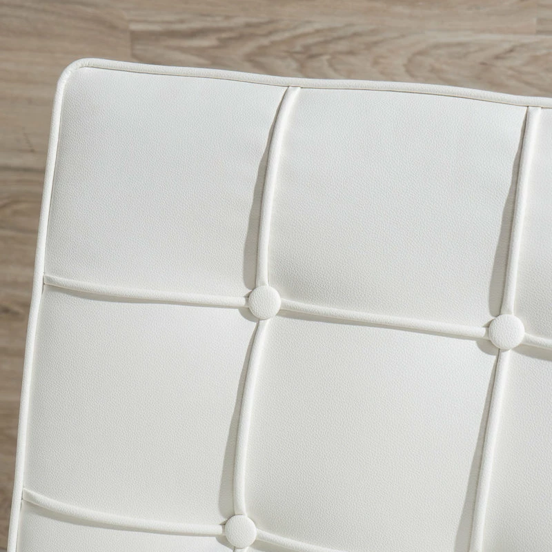 Outlet 🌟 GDFStudio GDF Studio Pandora Modern Button Tufted Bonded Leather Dining Chairs, Set Of 2 🤩 8 Outlet 🌟 GDFStudio GDF Studio Pandora Modern Button Tufted Bonded Leather Dining Chairs, Set Of 2 🤩 - Image 8