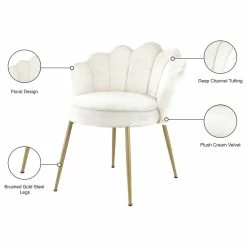 Promo 😉 MOD The Perla Dining Chair, Cream, Velvet, Set Of 2 😀 -Living Room Furniture Shop c0d1d0000274172d 0722 w800 h800 b1 p0
