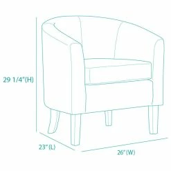 Outlet 🛒 Belleze Modern Club Chair Barrel Design, Black ❤️ -Living Room Furniture Shop c0f1bb7e0d9d5543 8372 w800 h800 b1 p0