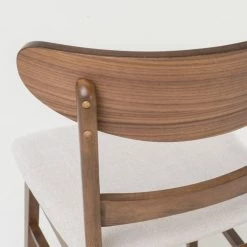 Best Sale 🤩 GDFStudio GDF Studio Helen Mid Century Dining Chair, Set Of 2, Light Beige/Natural Walnut 🎁 -Living Room Furniture Shop c17103ee01b08302 6109 w800 h800 b0 p0