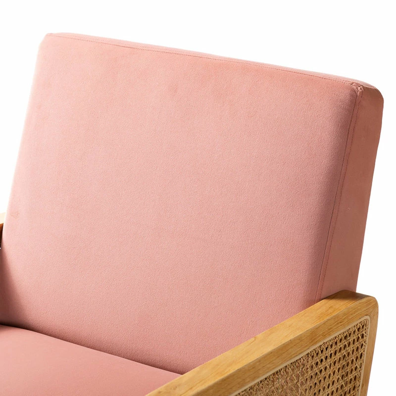 Wholesale 🛒 Karat Home Delphine Cane Accent Chair, Blush 👍 6 Wholesale 🛒 Karat Home Delphine Cane Accent Chair, Blush 👍 - Image 6