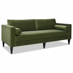 New ❤️ Jennifer Taylor Home Nicholi 84" Modern Scandinavian Sofa With Bolster Pillows, Olive Green 🧨 -Living Room Furniture Shop c331d294004c15bd 1168 w800 h800 b1 p0