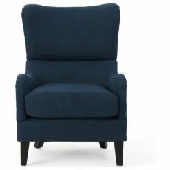 Best Sale ๐งจ GDFStudio GDF Studio Quinn Navy Blue Fabric Sofa Chair, Navy Blue ๐งจ