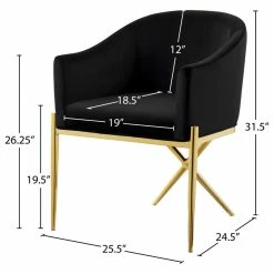 Best Pirce 🔥 MOD The Parker Dining Chair, Velvet, Black, Gold Legs ✔️ -Living Room Furniture Shop c6219ea0027414b6 0743 w800 h800 b1 p0