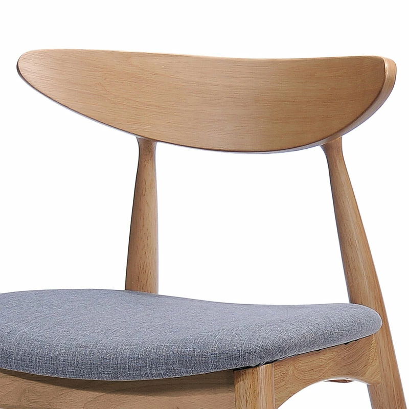 Discount 😍 GDFStudio GDF Studio Issaic Mid Century Design Wood Dining Chairs, Set Of 2, Gray/Oak 😉 5 Discount 😍 GDFStudio GDF Studio Issaic Mid Century Design Wood Dining Chairs, Set Of 2, Gray/Oak 😉 - Image 5