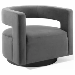Discount 👍 LexMod Spin Cutaway Performance Velvet Swivel Armchair, Gray ⭐ 15 Discount 👍 LexMod Spin Cutaway Performance Velvet Swivel Armchair, Gray ⭐ -Living Room Furniture Shop cb31aa5f00cd2e61 3818 w800 h800 b1 p0
