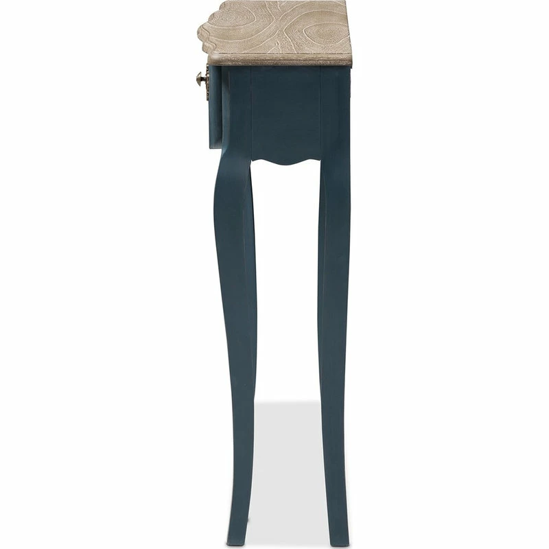 Cheap 😀 Baxton Studio Mazarine Classic And Provincial Blue Spruce Console Table 🎁 4 Cheap 😀 Baxton Studio Mazarine Classic And Provincial Blue Spruce Console Table 🎁 - Image 4
