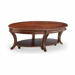 Buy ๐ Magnussen Home Furnishings Magnussen Winslet Oval Coffee Table With Casters In Cherry ๐