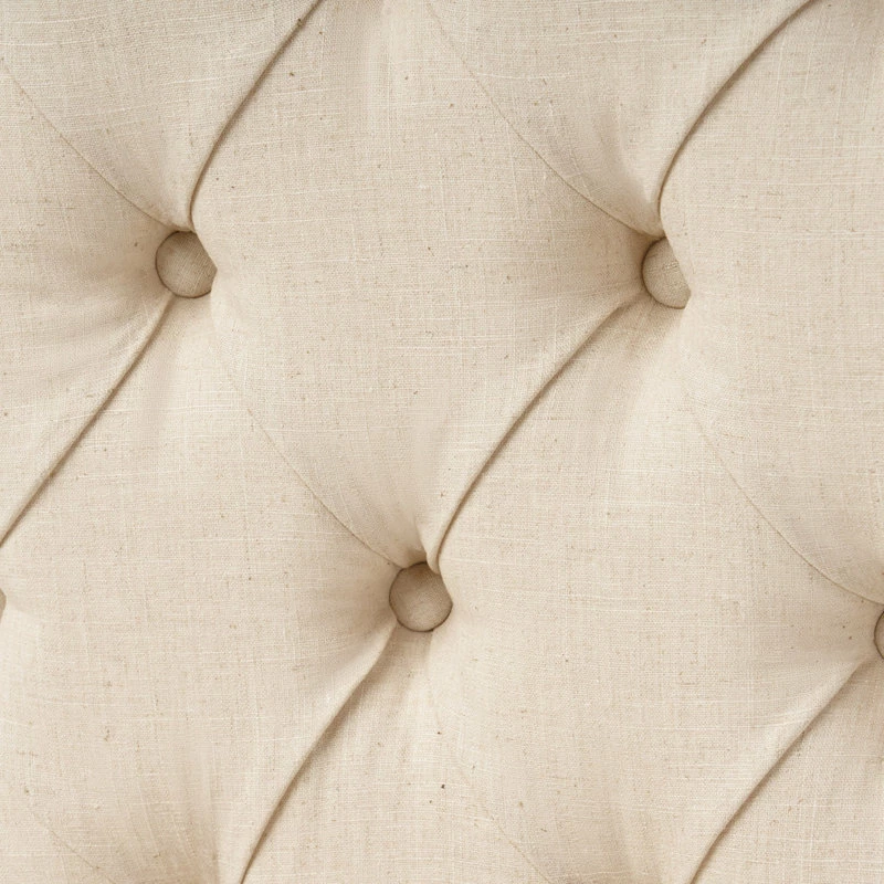 Best Pirce 🤩 GDFStudio GDF Studio Clark Indoor Tufted Fabric Dining Chairs, Set Of 2, Natural Linen 🎉 4 Best Pirce 🤩 GDFStudio GDF Studio Clark Indoor Tufted Fabric Dining Chairs, Set Of 2, Natural Linen 🎉 - Image 4