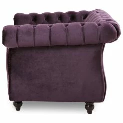 Wholesale 🛒 GDFStudio Leila Chesterfield Velvet Club Chair, Blackberry, Dark Brown ❤️ -Living Room Furniture Shop d1b17a3101d7a8a8 3596 w800 h800 b1 p0