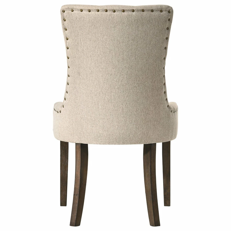 Budget 🛒 Acme Furniture Farren Side Chair, Beige Fabric And Espresso Finish ✔️ 3 Budget 🛒 Acme Furniture Farren Side Chair, Beige Fabric And Espresso Finish ✔️ - Image 3