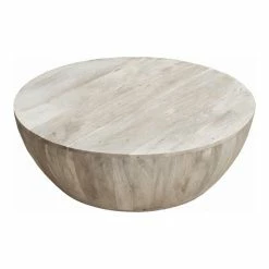 Best reviews of ๐ Benzara, Woodland Imprts, The Urban Port 36 Inch Round Mango Wood Coffee Table-Subtle Grains-Distressed White ๐