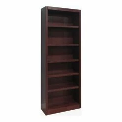 New 🔥 Concepts In Wood Traditional 84" Tall 6-Shelf Wood Bookcase In Cherry 😍