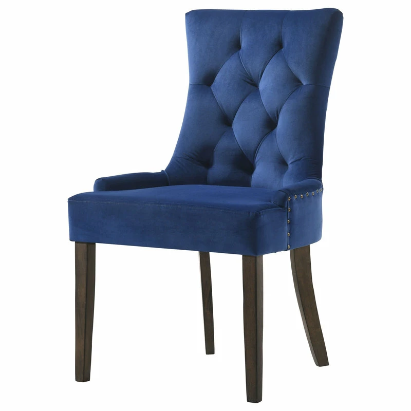 Discount 👏 Acme Furniture Farren Side Chair, Blue Velvet And Espresso Finish 👍 1 Discount 👏 Acme Furniture Farren Side Chair, Blue Velvet And Espresso Finish 👍