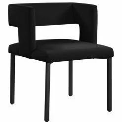 Hot Sale 🔥 MOD The Verve Dining Chair, Black, Velvet And Iron, Set Of 2 🎉 -Living Room Furniture Shop dd31cc9e027412de 0757 w800 h800 b1 p0